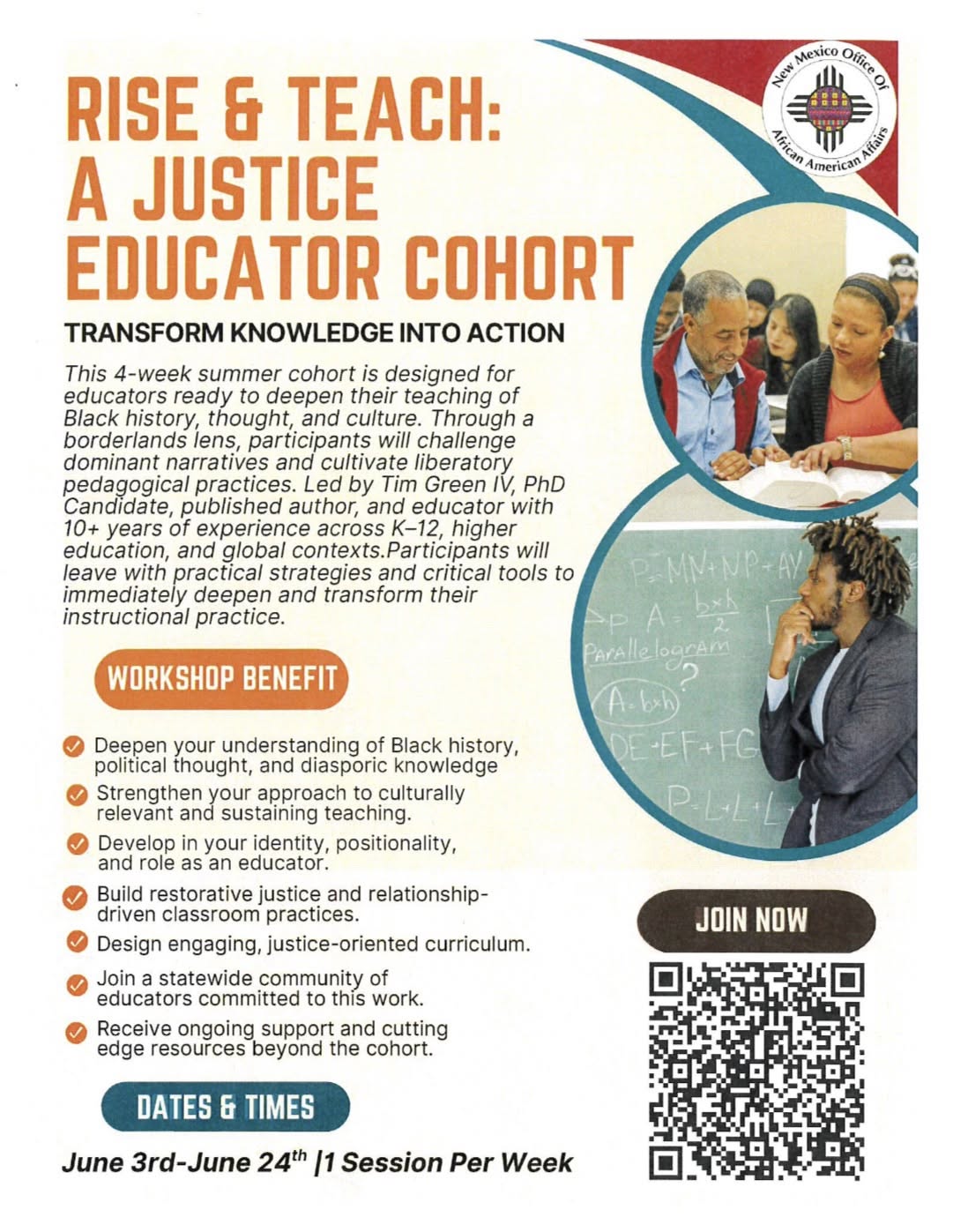 Rise and Teach flyer