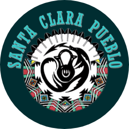 Santa-Clara-Pueblo-logo-with-dark-teal-background Santa Clara Pueblo logo