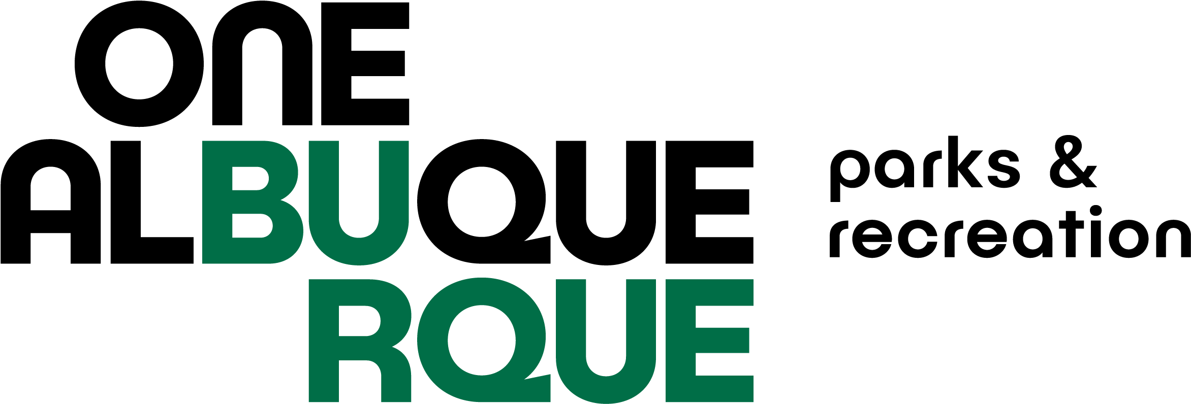 oneABQParks City of Albuquerque Parks and Recreation logo